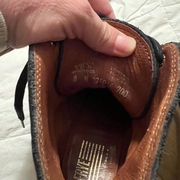 Frye Women's Combat boots Black Size 8 - Picture 2 of 5